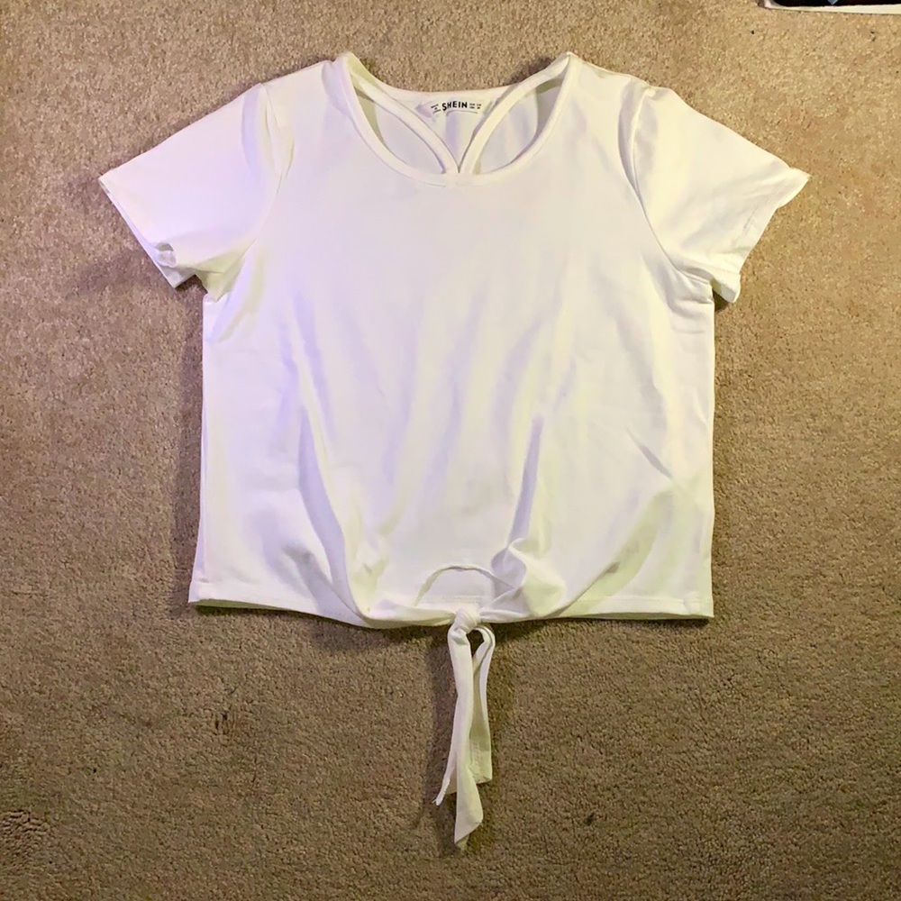 Shein, white t-shirt, size youth 8